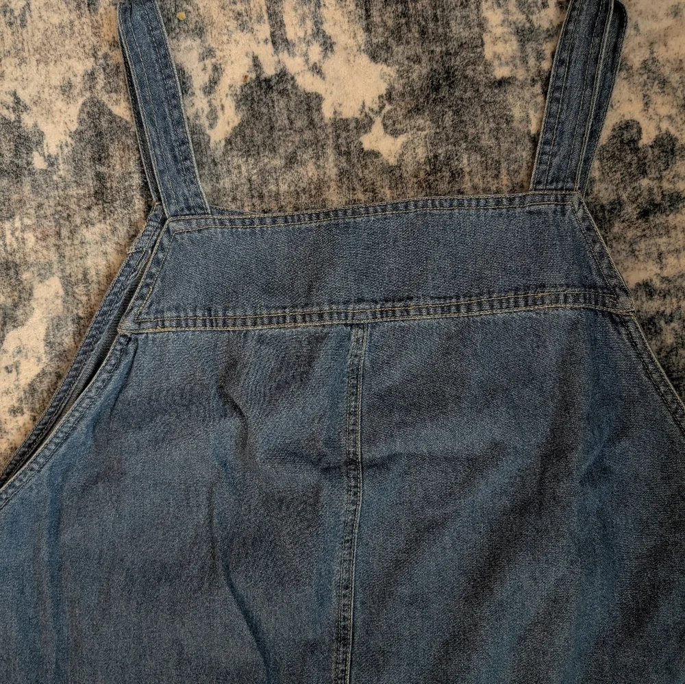 NWT Vintage Blue Founded 1989 Women's Denim Jumper Dress Tie Back Pinafore Sz 16 - Picture 2 of 9